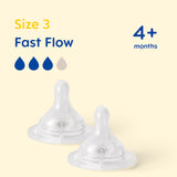 Mam fast flow teat x2 for baby bottles, imported from the UK