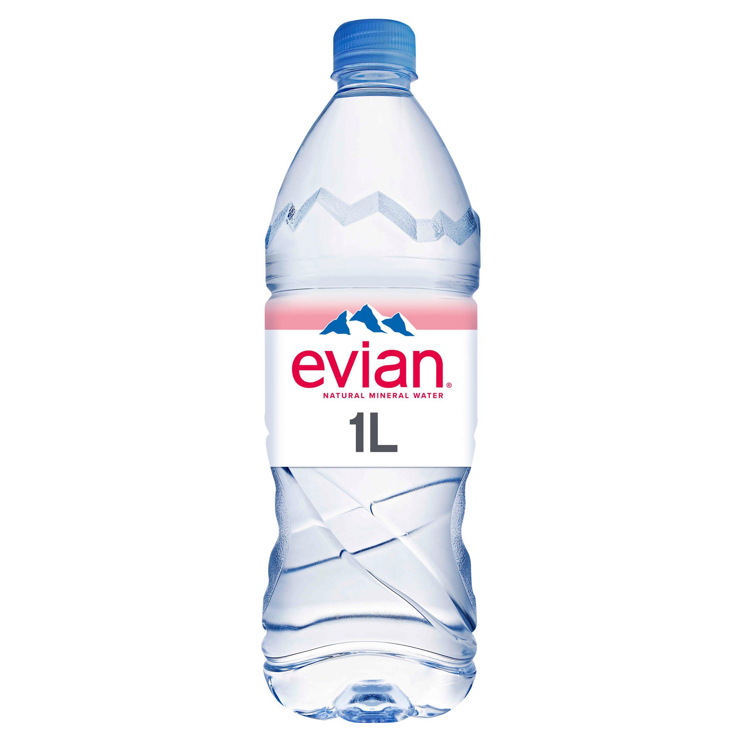 Evian natural mineral water still 1L, imported from the UK