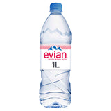 Evian natural mineral water still 1L, imported from the UK