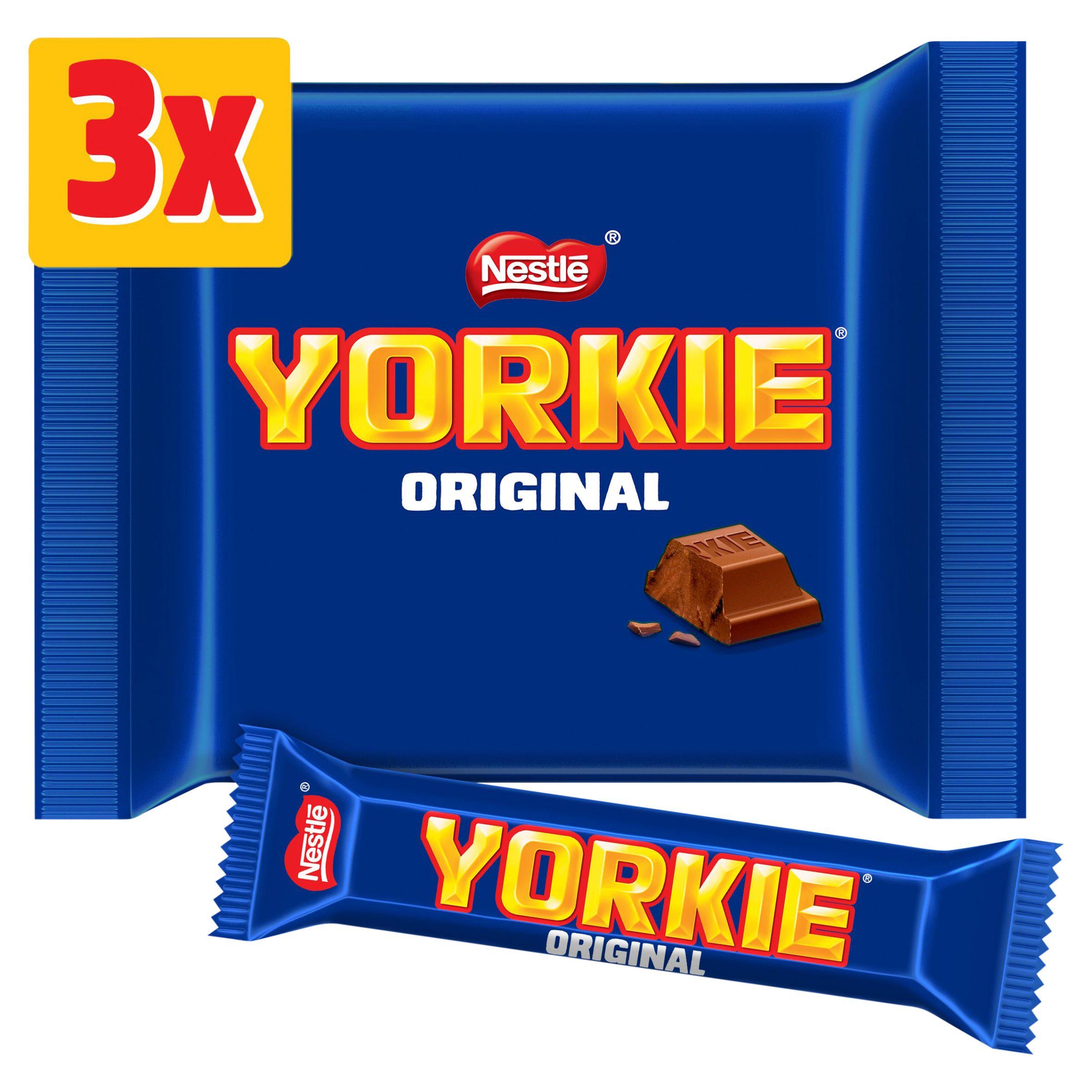 Yorkie milk chocolate multipack 3x46g, imported from the UK