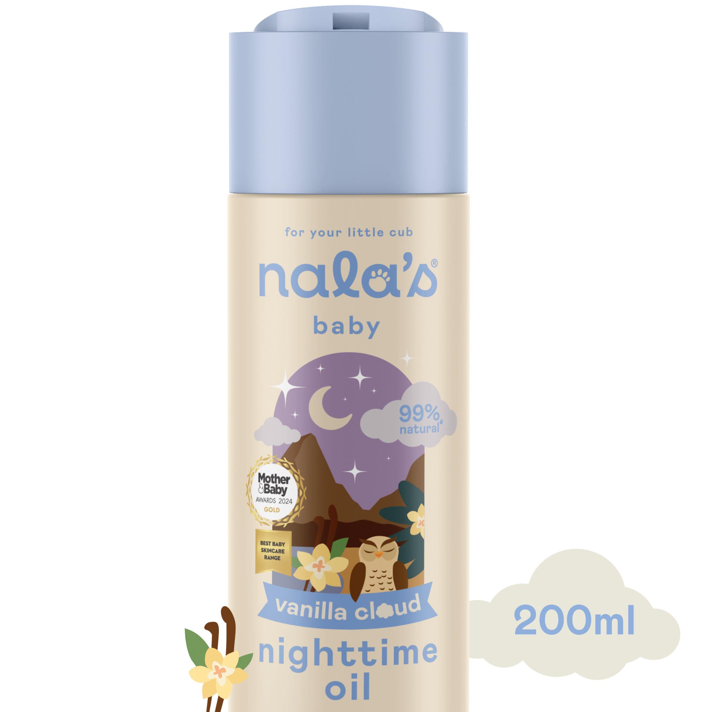 Nala's Baby Vanilla Cloud Nighttime Oil 200ml - British product