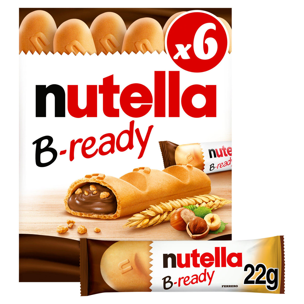 Nutella B-ready snack bars multipack 6x22g (British brand)