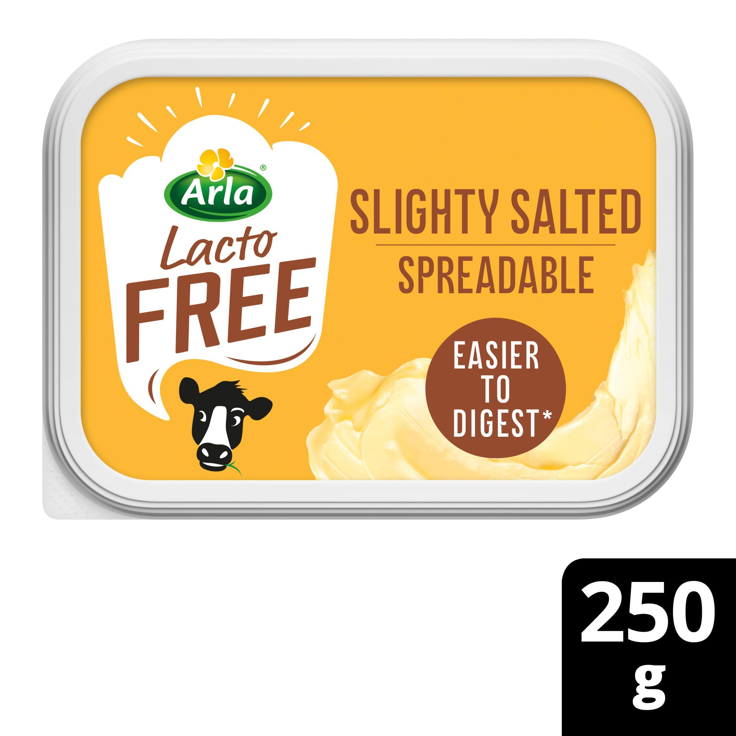 Arla Lactofree spreadable butter blend slightly salted, imported from the UK