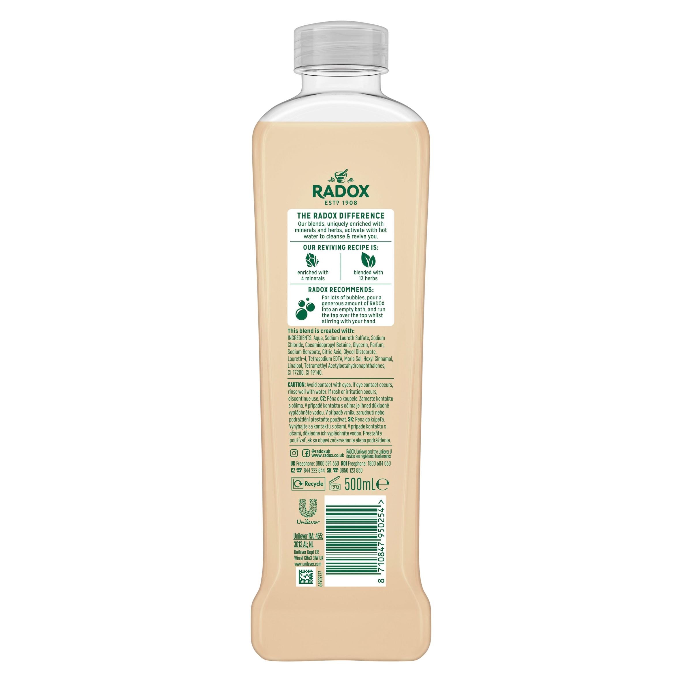 Radox bath soak Feel Pampered 500ml, UK version