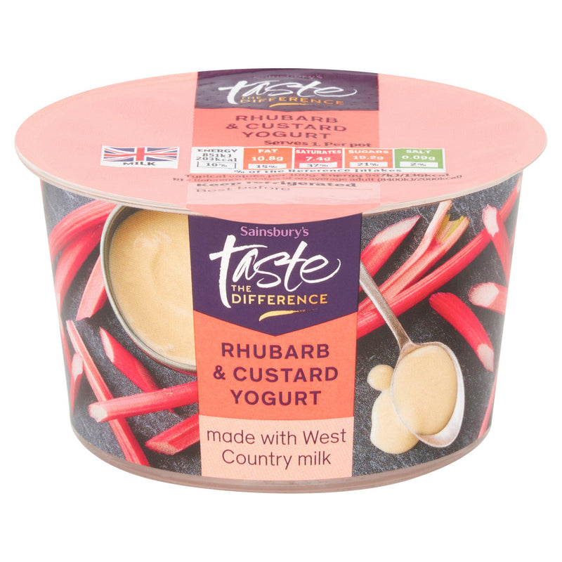 Sainsbury's yogurt Rhubarb and Custard Summer Edition 150g - British product