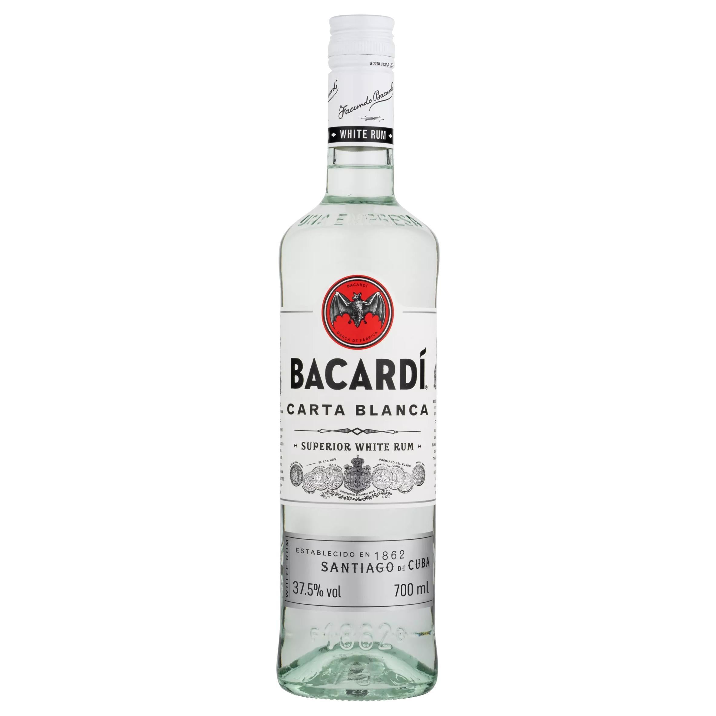 Bacardi Carta Blanca Superior white rum 70cl - British product