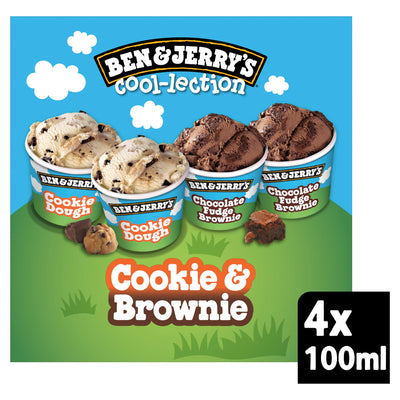 Ben & Jerry's Choc-Dough Cool-lection Eiscreme Mini Becher Multipack 4x100ml