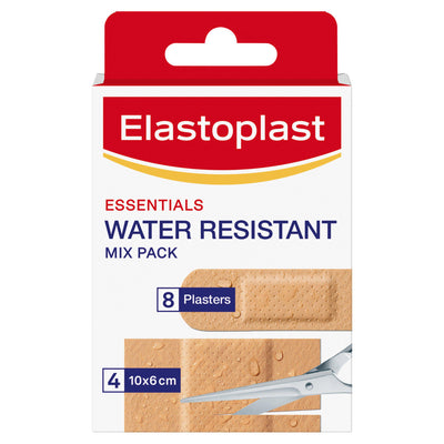 Sainsburys Elastoplast Essentials Water Resistant Mix Plasters 8-Pack- Buy online at McGrocer