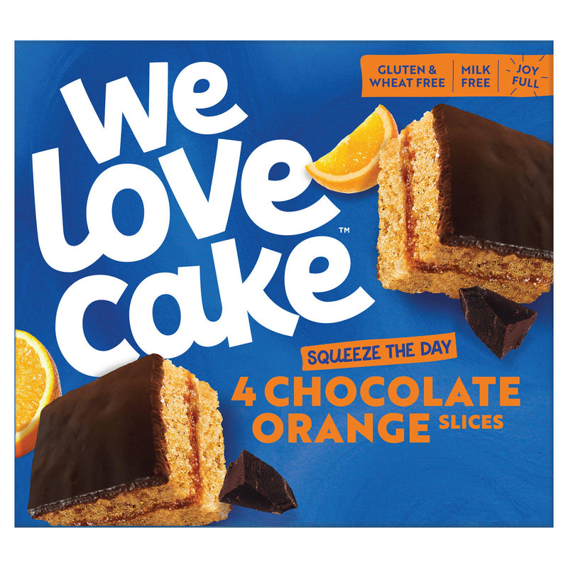 We Love Cake chocolate orange cake slices x4 pack 132g (British brand)