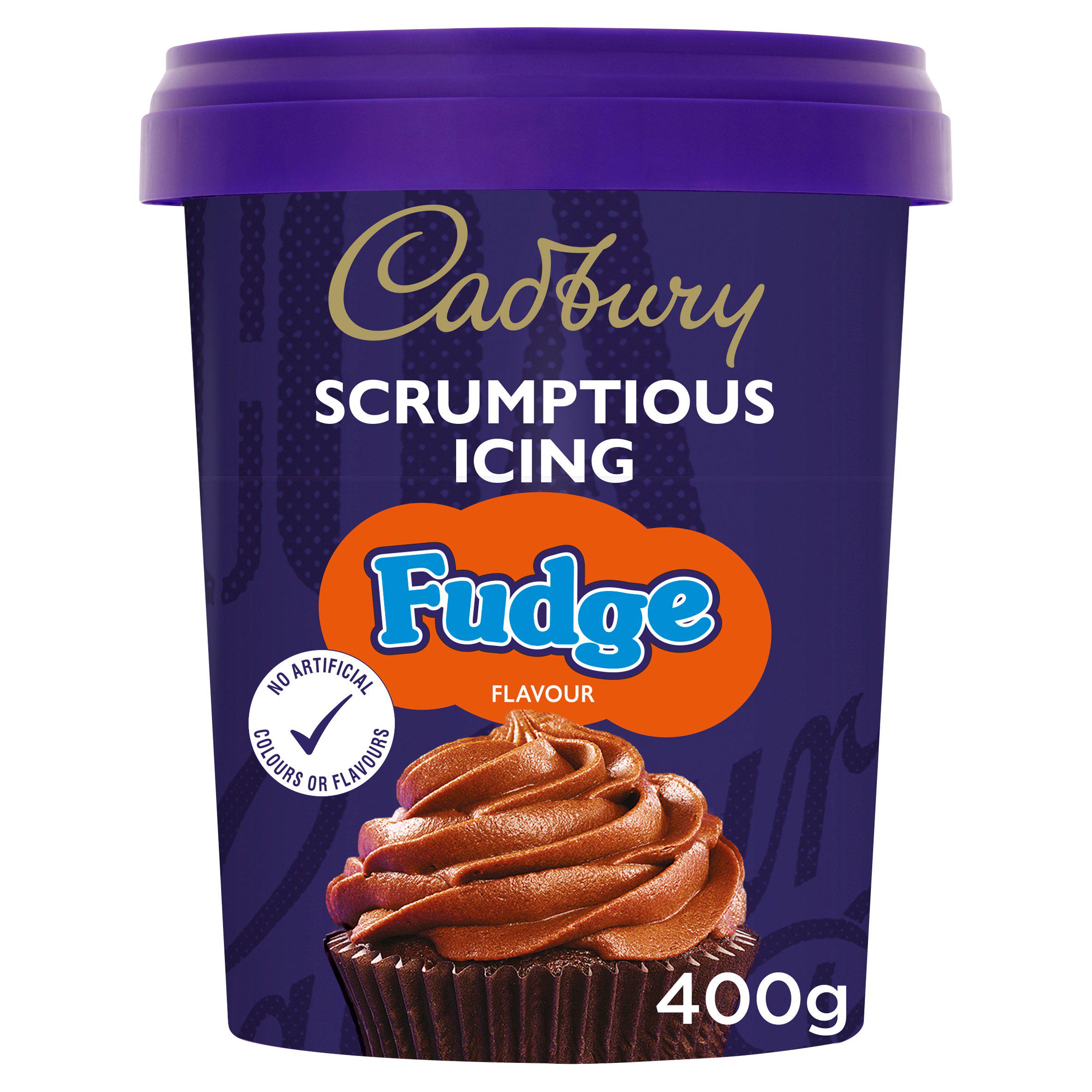 Cadbury chocolate fudge icing 400g, UK version