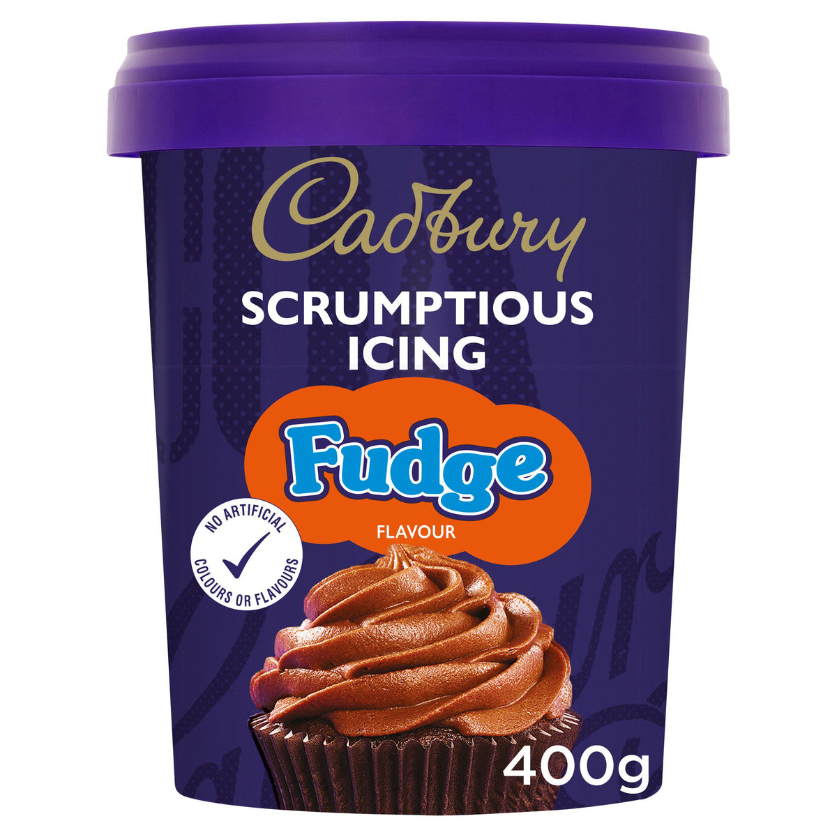 Cadbury chocolate fudge icing 400g, UK version
