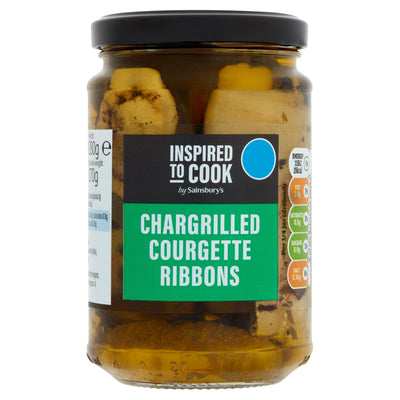 Sainsburys Sainsbury's Chargrilled Courgette Ribbons in Sunflower Oil with Lemon and Chilli 280g- Buy online at McGrocer