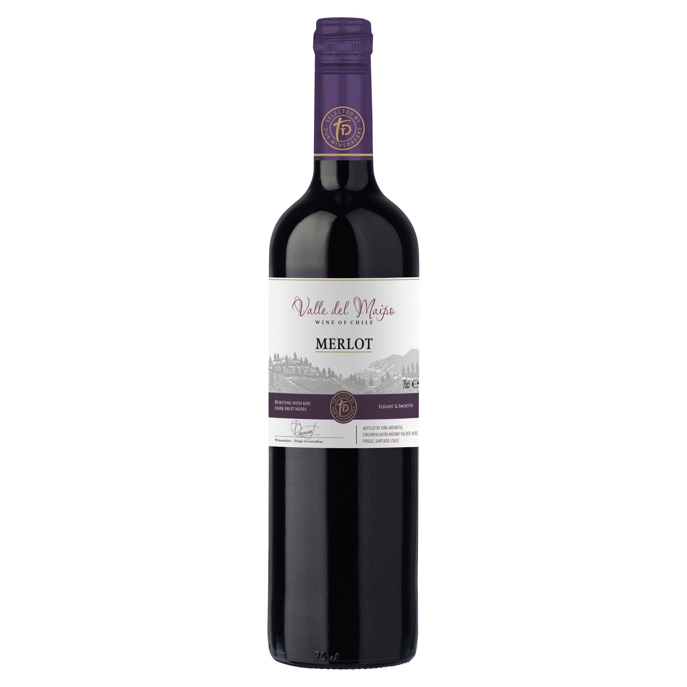 Sainsbury's Maipo Merlot red wine 75cl, imported from the UK
