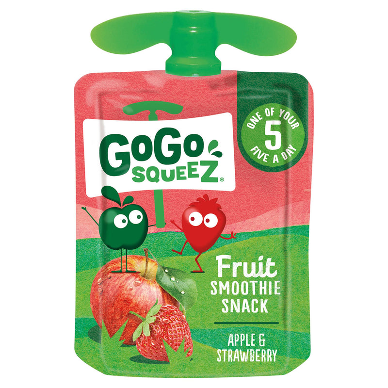 GoGo Squeez apple strawberry smoothie pouch 4x90g, UK version