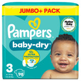 Pampers Baby Dry Nappies Size 3 98 count, imported from the UK
