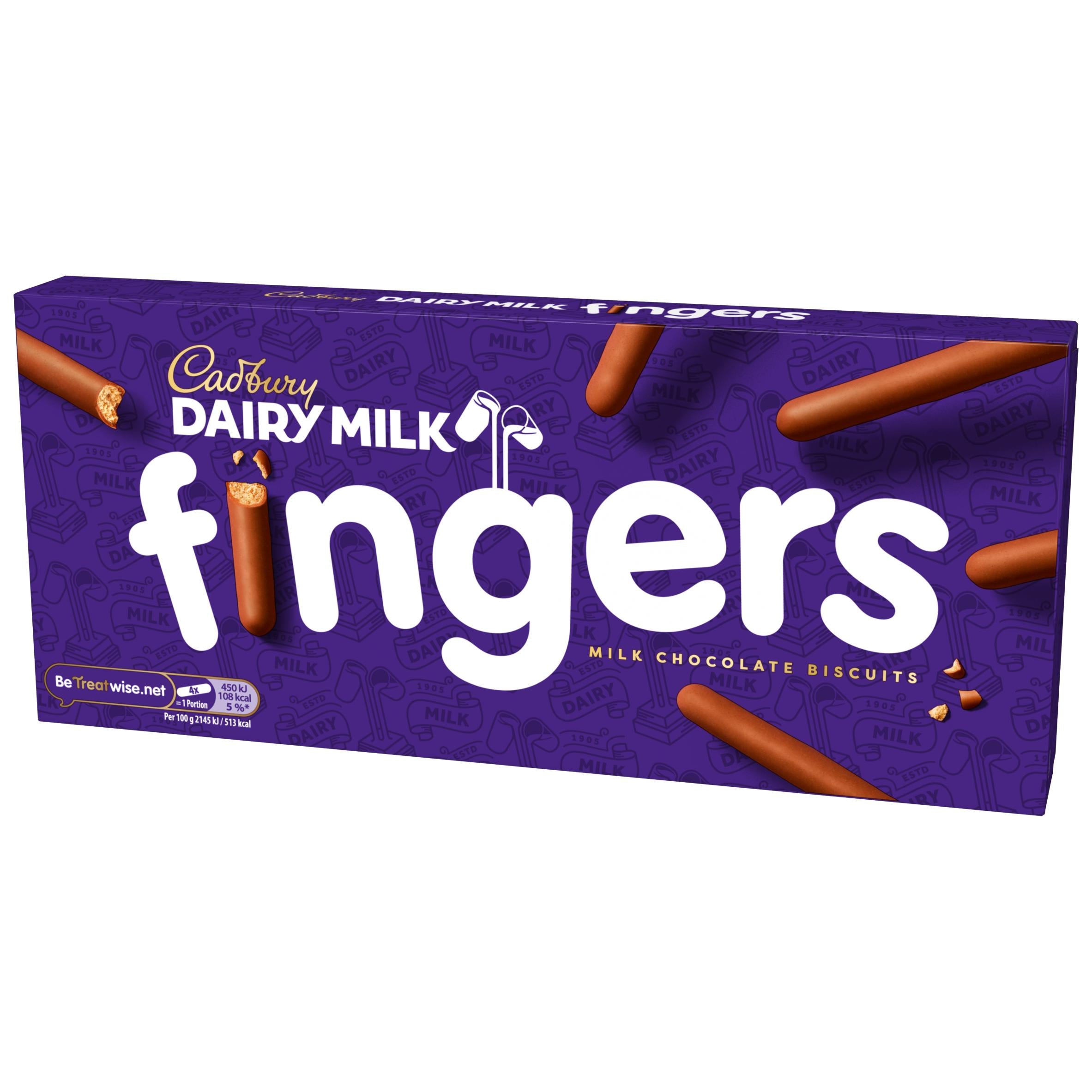 Cadbury Dairy Milk Fingers chocolate biscuits 114g - British product