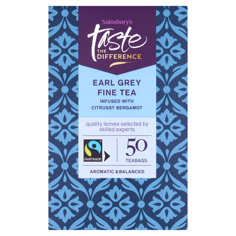 Sainsbury's Taste the Difference Earl Grey tea bags 50 - British product