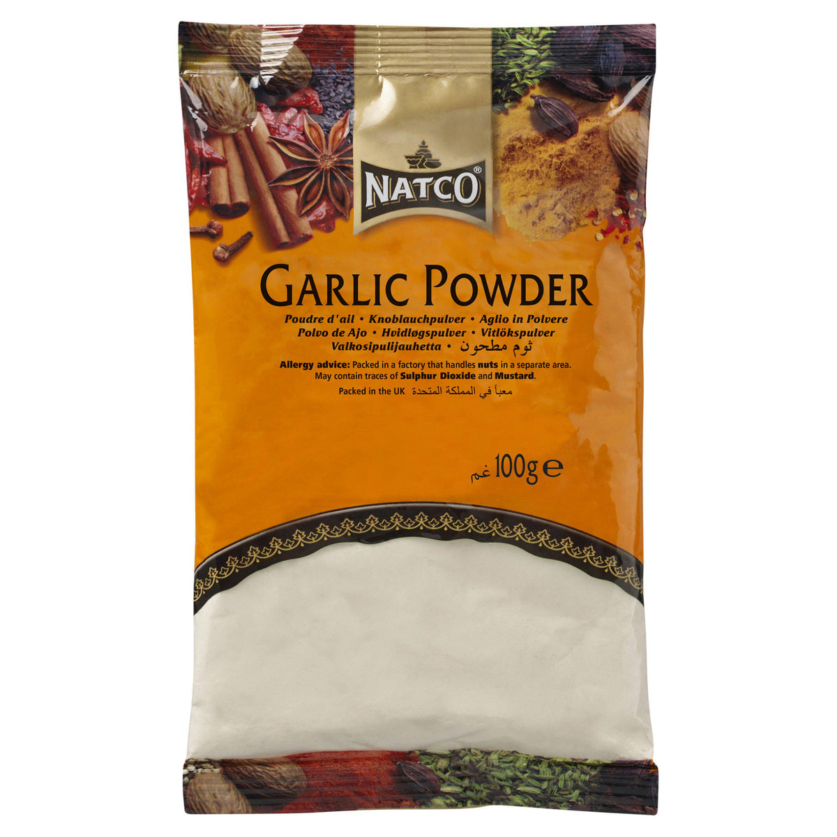 Natco garlic powder seasoning 100g, imported from the UK