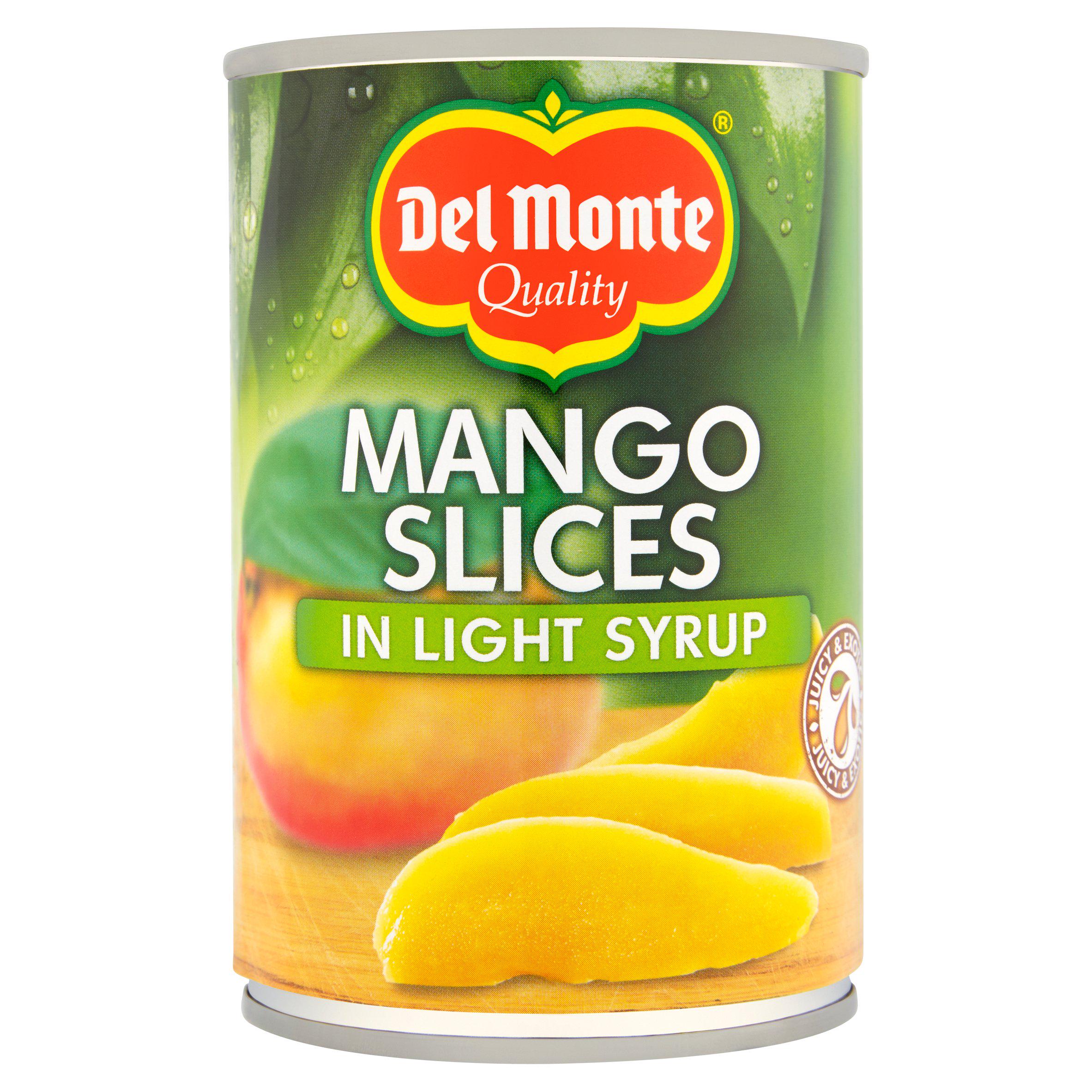 Del Monte mango slices in light syrup 425g - British product