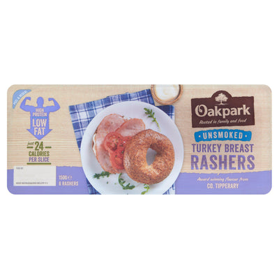 Sainsburys Oakpark Unsmoked Turkey Breast Rashers 6 Pack 150g- Buy online at McGrocer