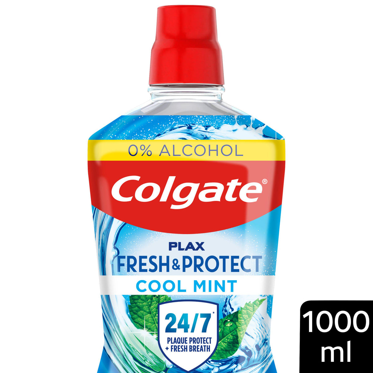 Colgate Plax Cool Mint alcohol free mouthwash 1000ml - British product