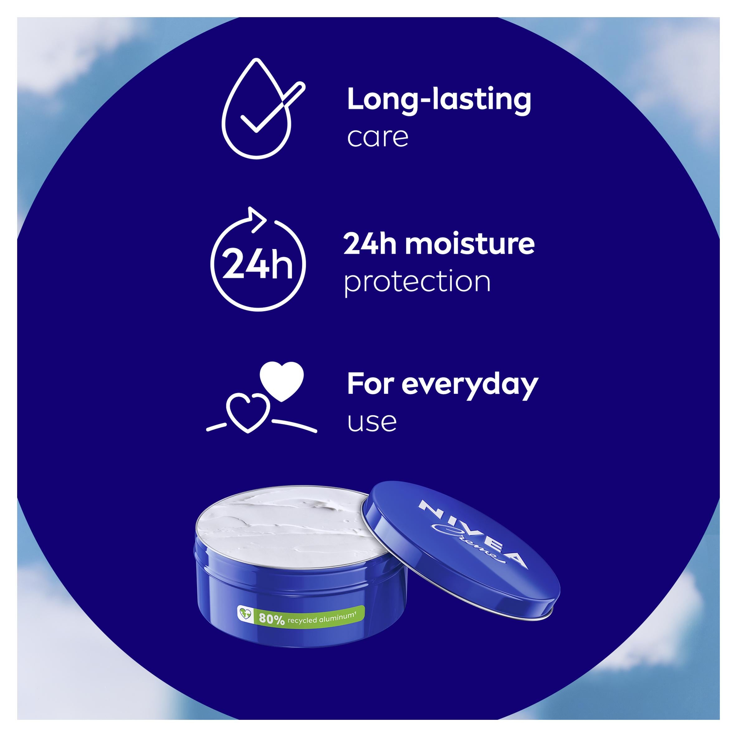Nivea Creme moisturiser for face body and hands 400ml (British brand)
