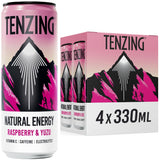 Tenzing natural energy drink Raspberry Yuzu 4 pack 330ml (British brand)