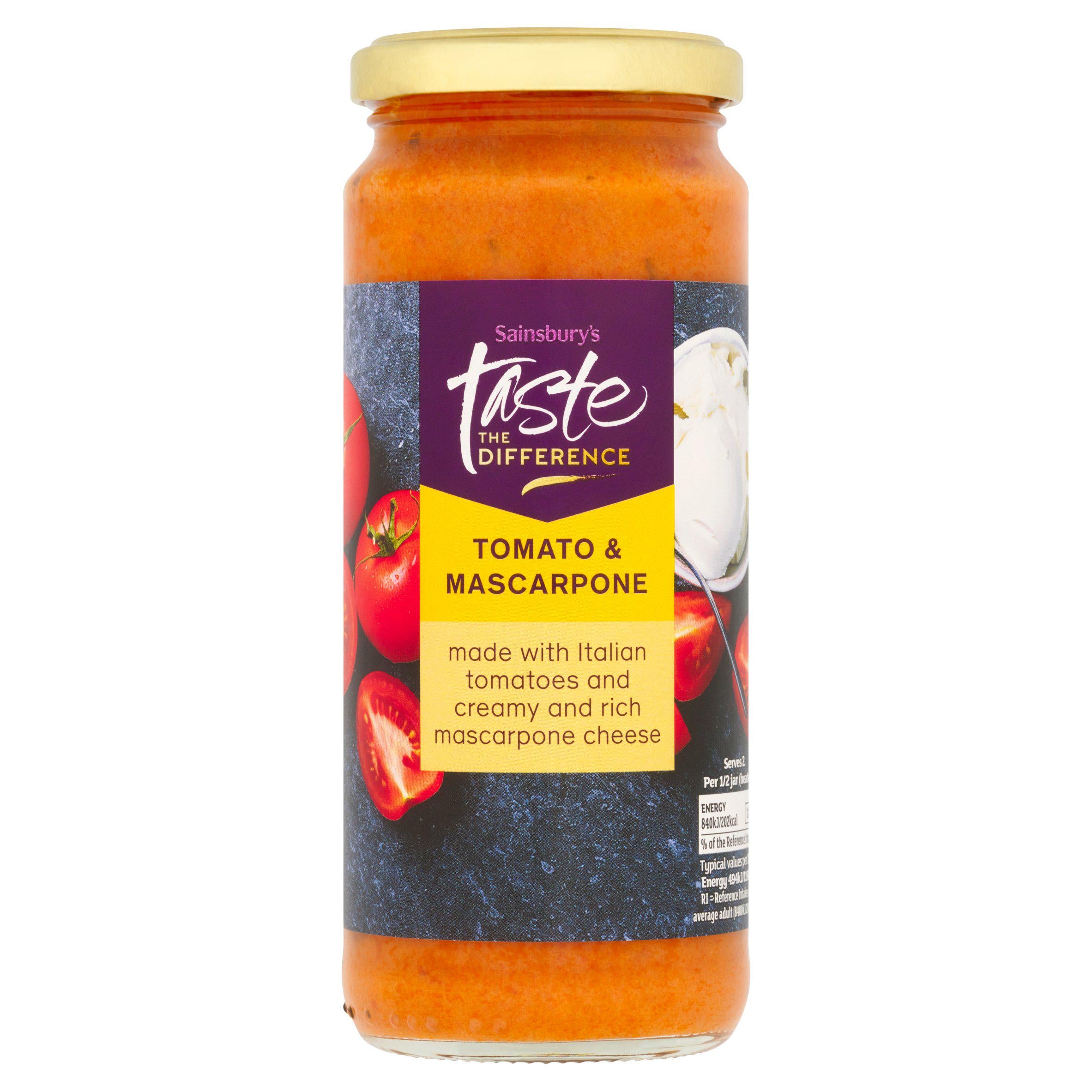 Sainsbury's Taste the Difference Tomato & Mascarpone Pasta Sauce 350g, UK version