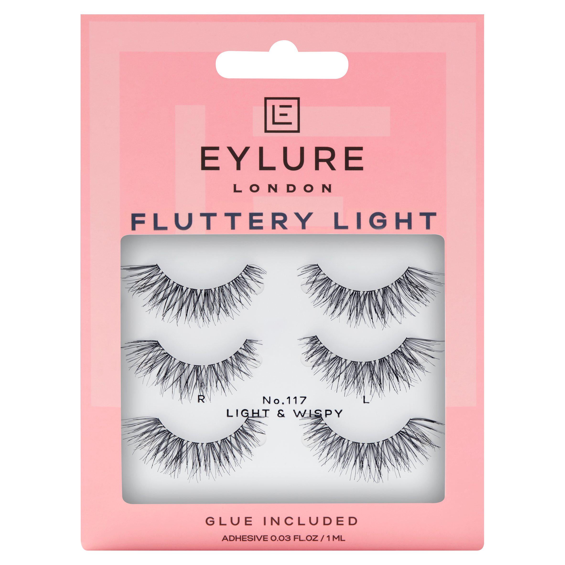 Eylure false eyelashes Fluttery Light 117, imported from the UK