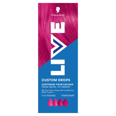Sainsburys Schwarzkopf Live Custom Drops Petal Pink Temporary Hair Dye 30 ml- Buy online at McGrocer