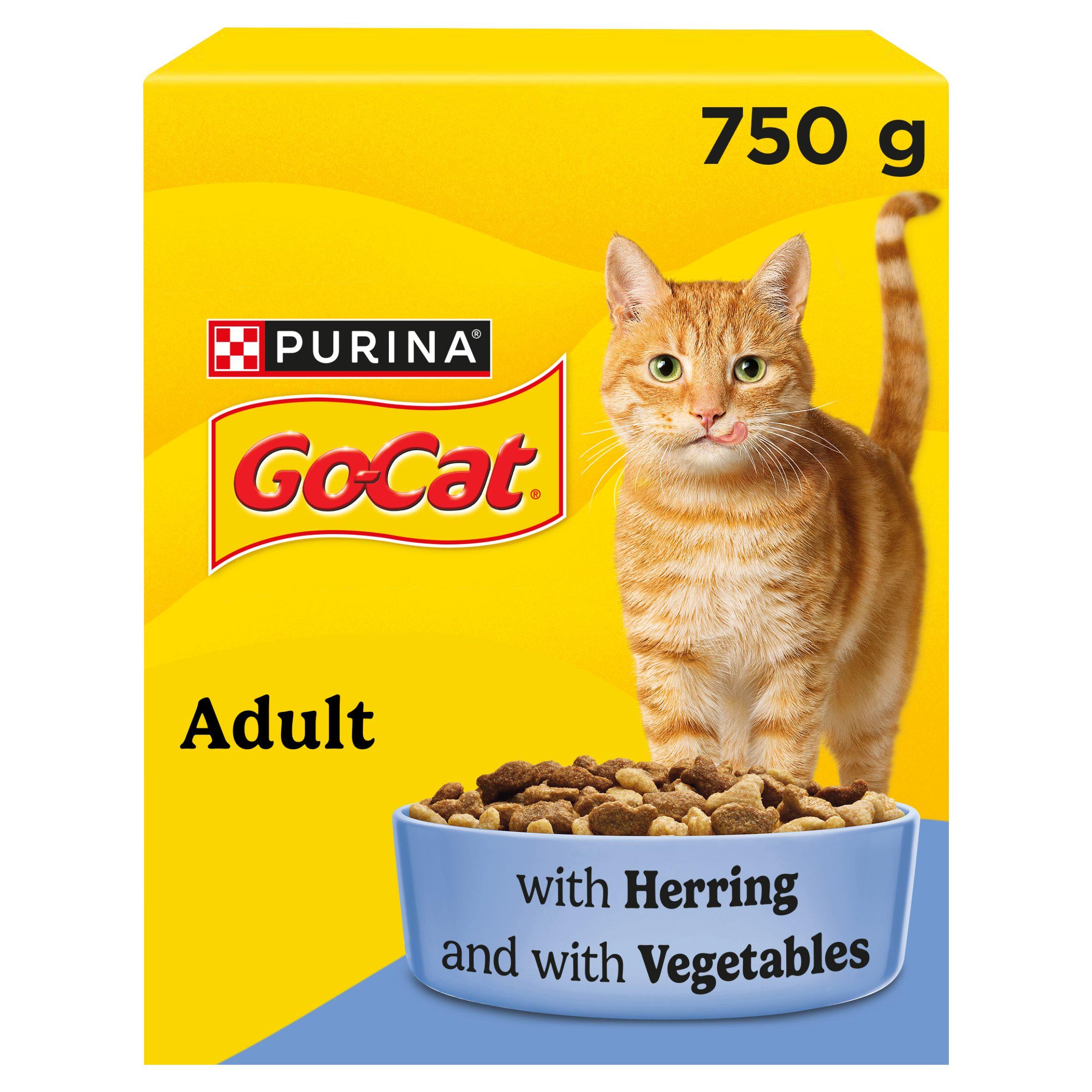 GO-CAT dry cat food herring with vegetables 750g, imported from the UK