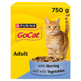 GO-CAT dry cat food herring with vegetables 750g, imported from the UK