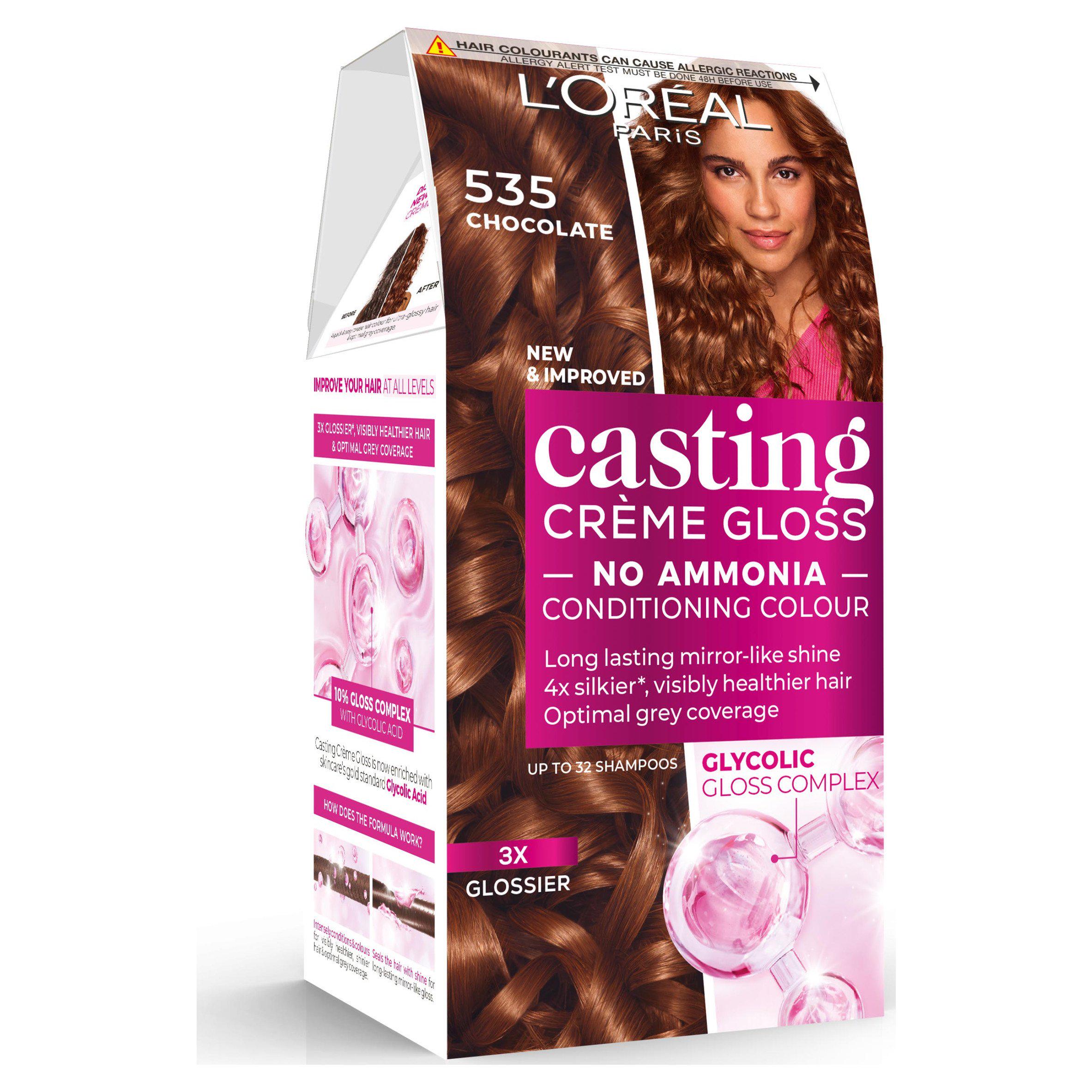 L'Oreal Casting Creme Gloss semi permanent hair dye chocolate brown - British product