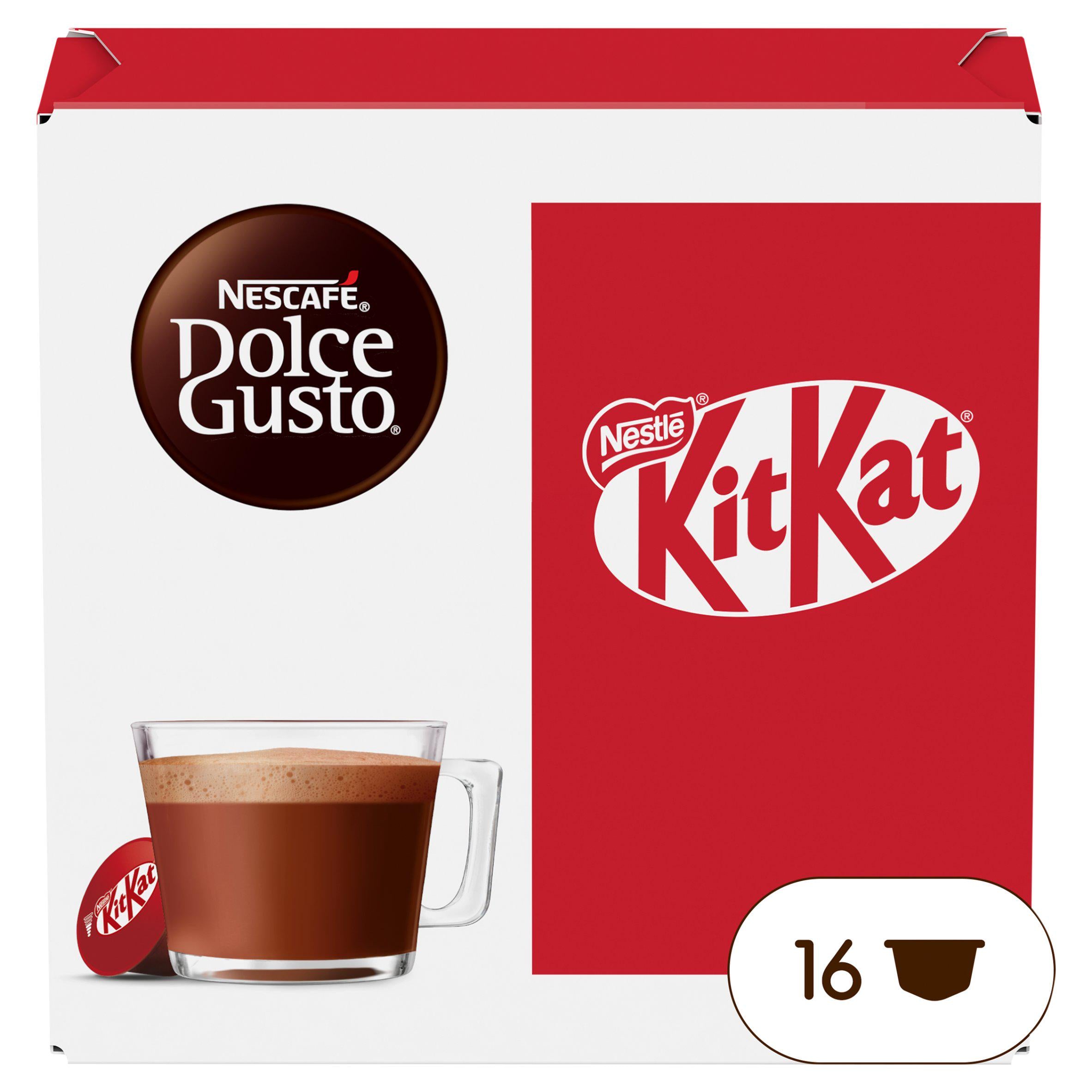 Nescafe Dolce Gusto KitKat hot chocolate pods 16 (British brand)