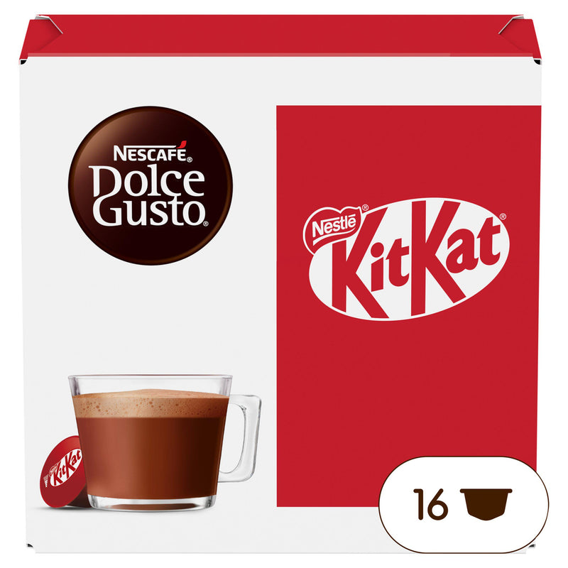 Nescafe Dolce Gusto KitKat hot chocolate pods 16 (British brand)