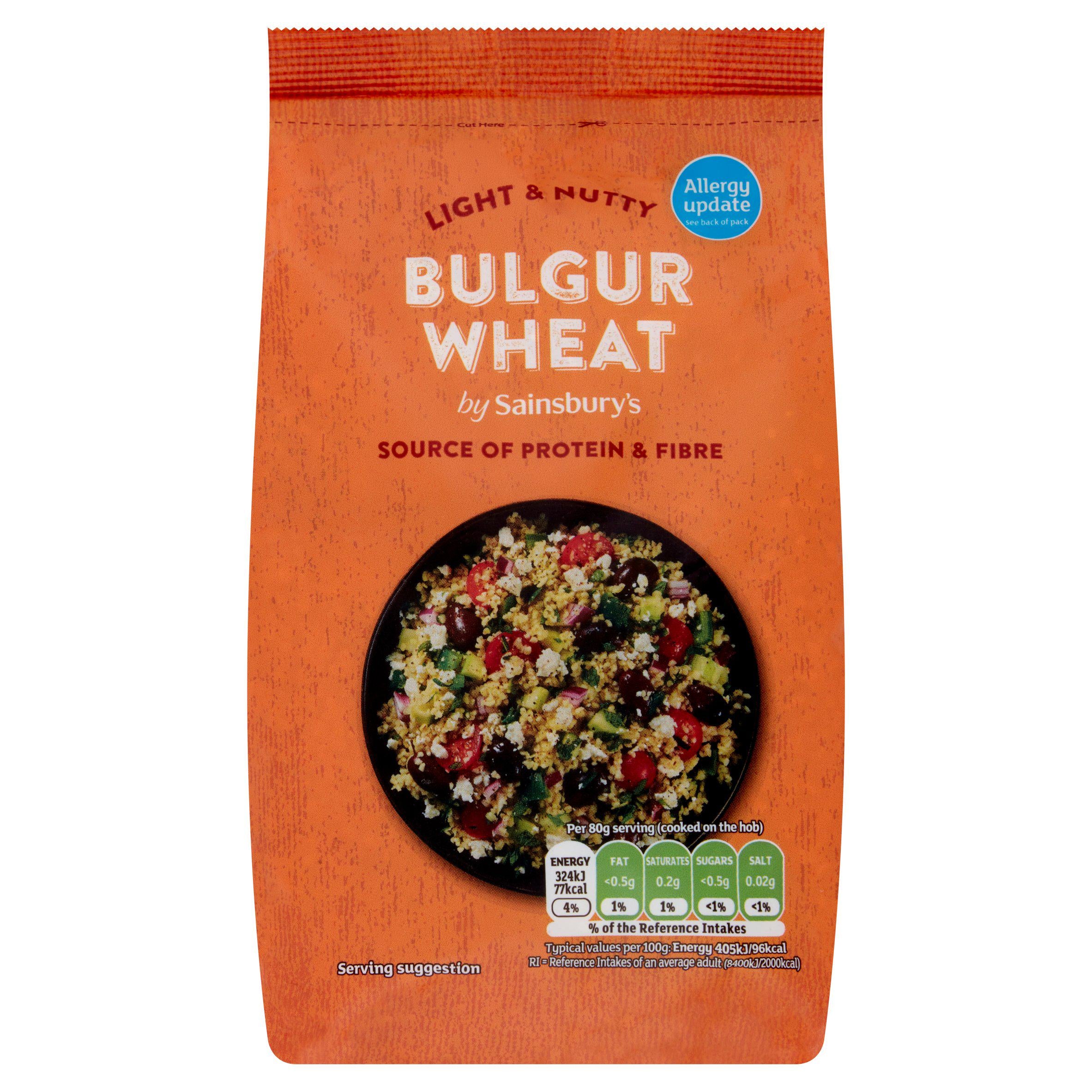 Sainsbury's cracked bulgur wheat 500g, imported from the UK