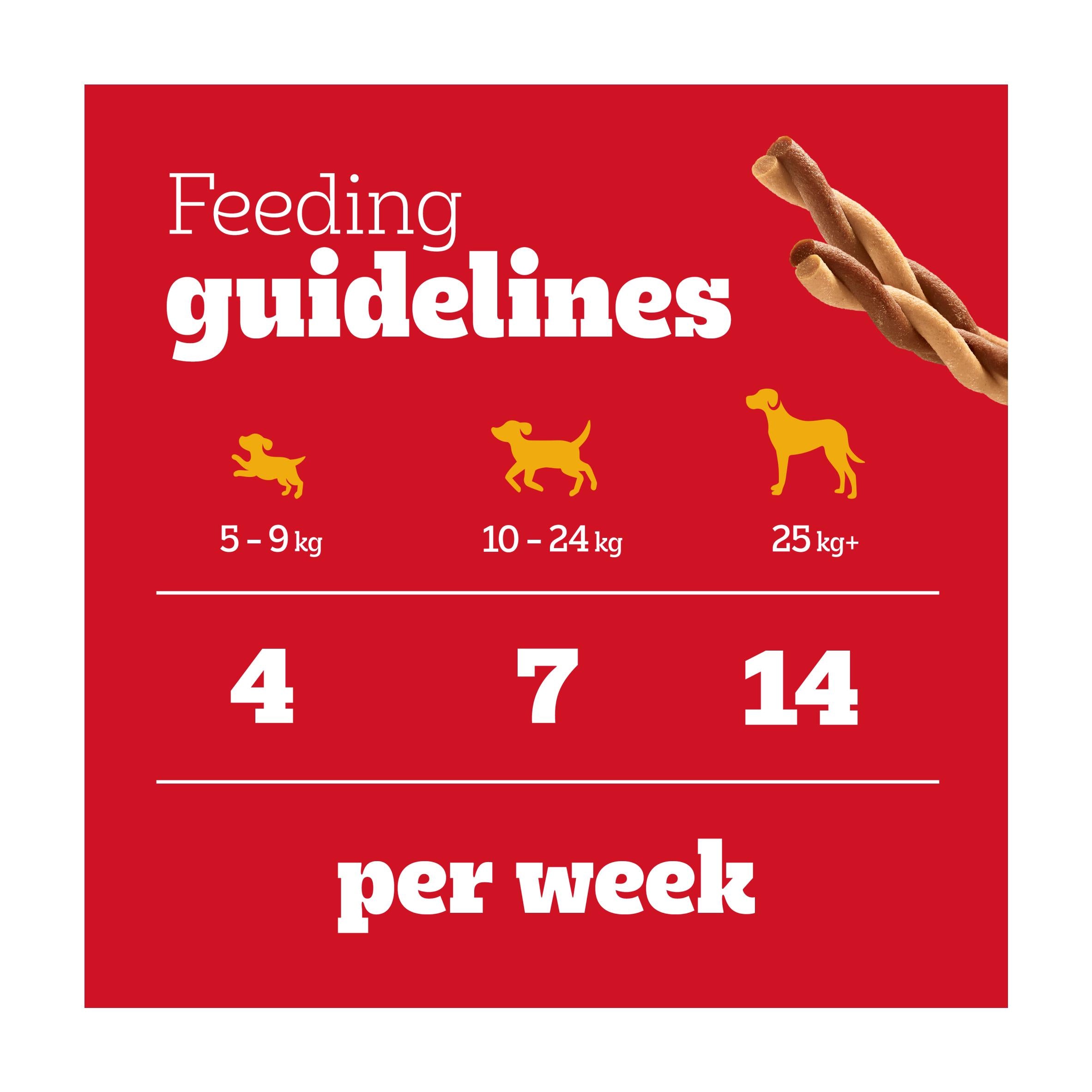 Pedigree dog treats chicken sticks 123g - British product