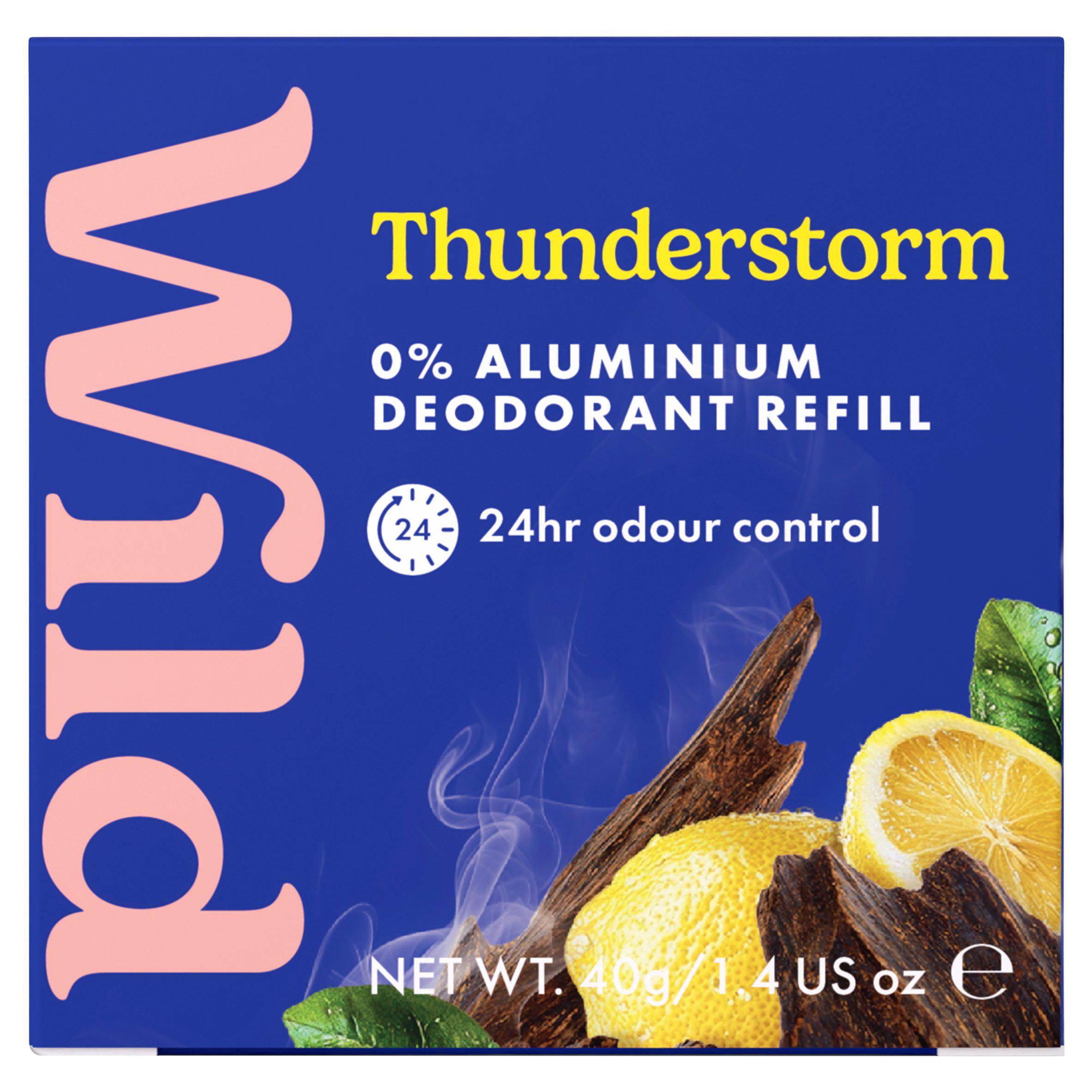 Wild Thunderstorm Natural Deodorant Refill 40g (British brand)