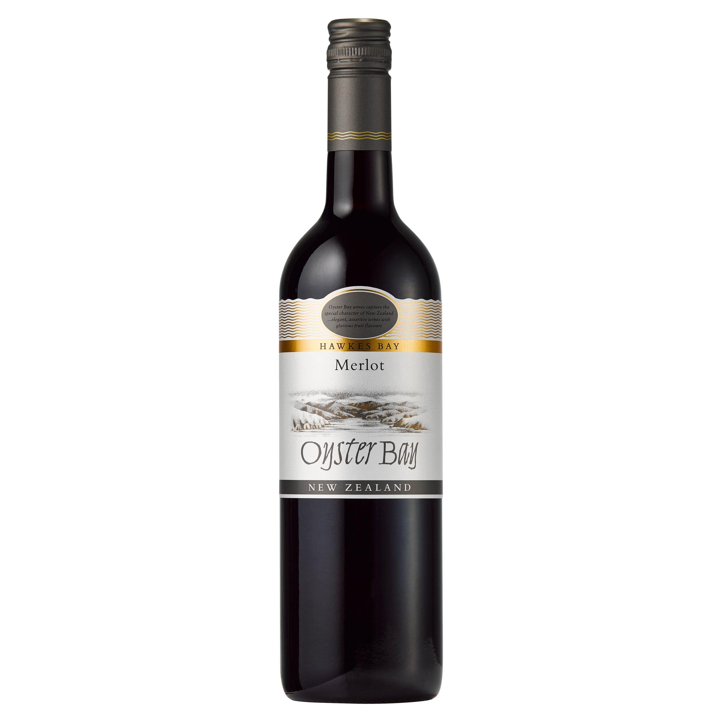 Oyster Bay Merlot red wine 75cl, UK version