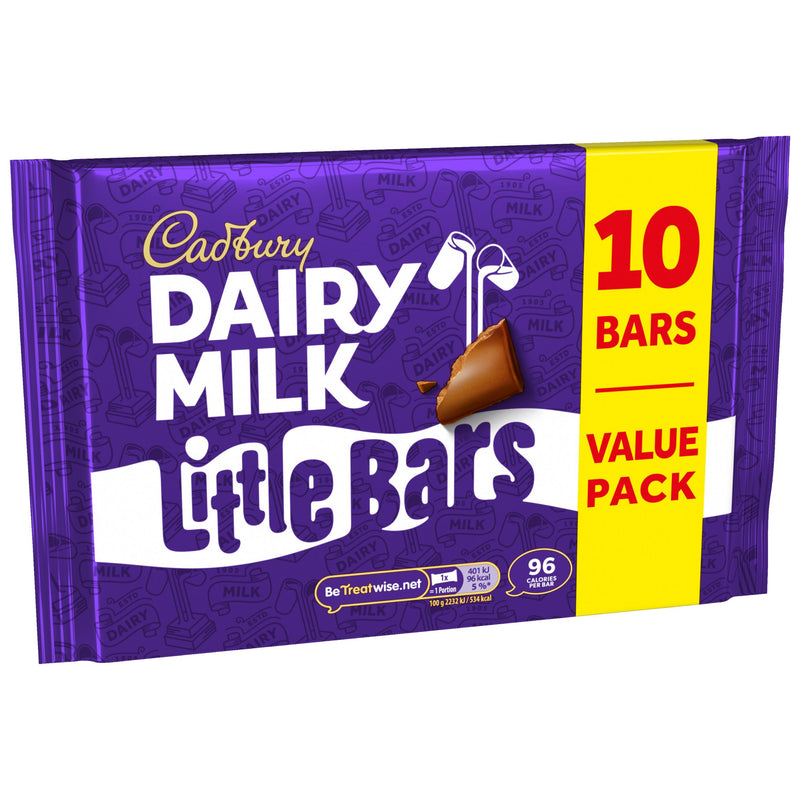 Cadbury milk chocolate multipack little bars 180g - British product