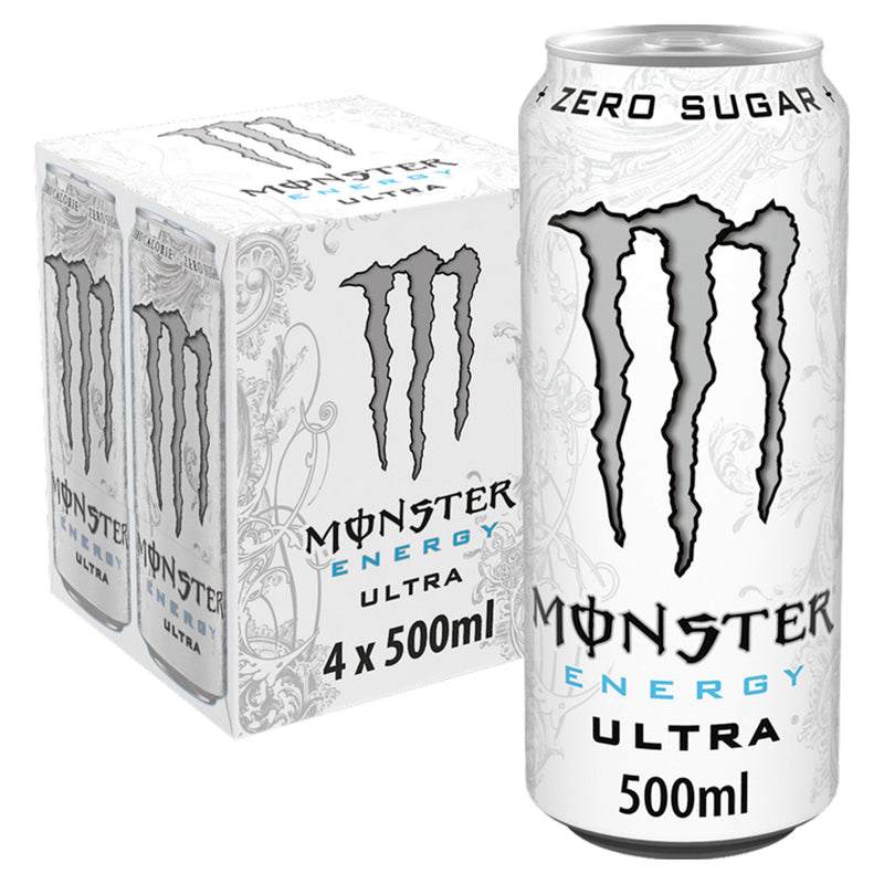 Monster Energy Ultra 4x500ml cans (British brand)