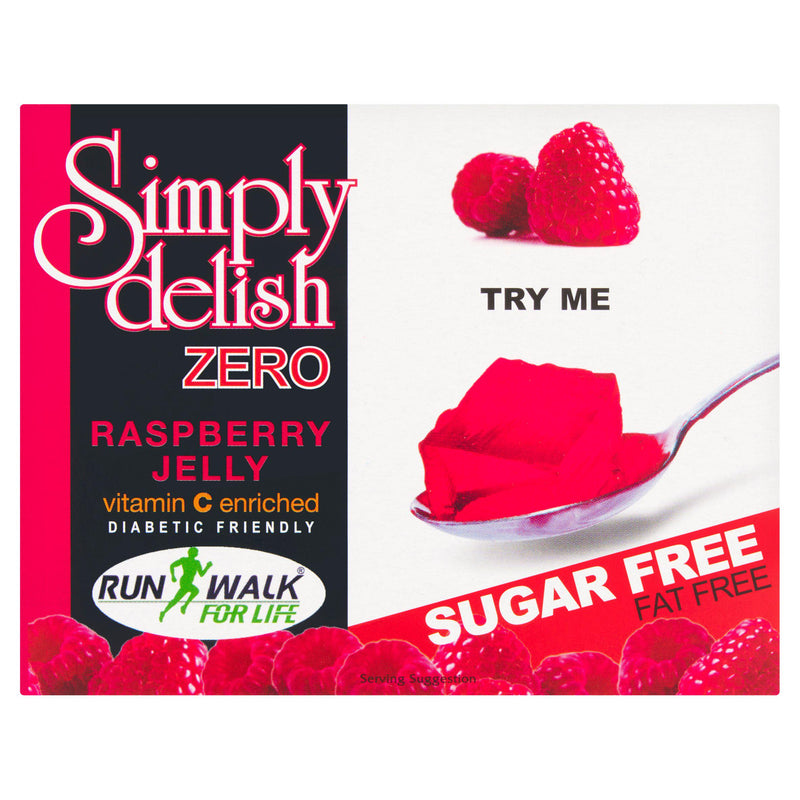 Simply Delish zero raspberry jelly sugar free 8g, UK version