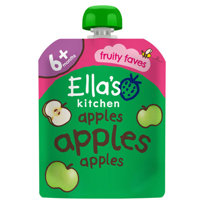 Sainsburys Ella's Kitchen Organic Apples First Tastes Baby Food Weaning Pouch 4+ Months 70g- Buy online at McGrocer