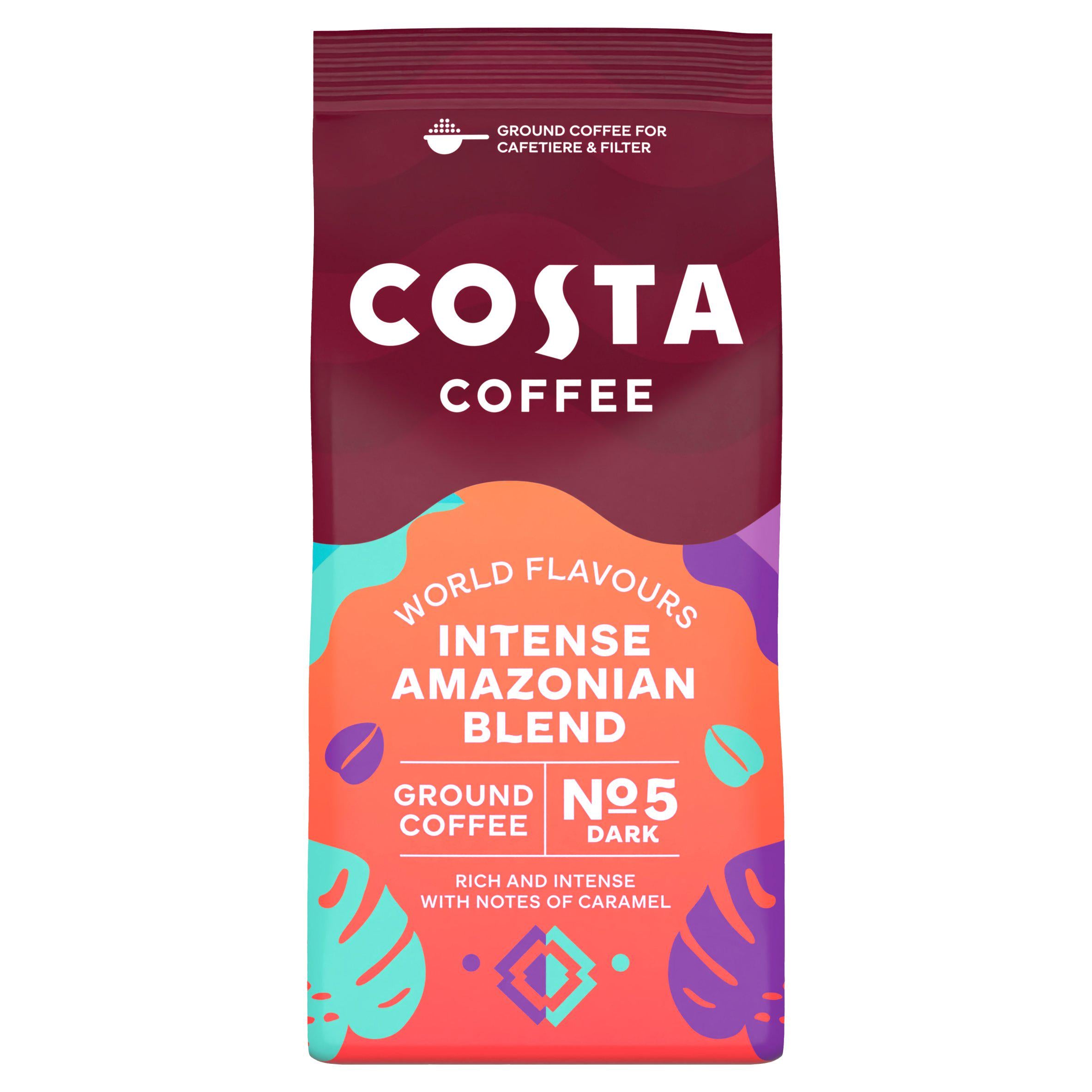 Costa ground coffee Amazonian blend 200g - British product
