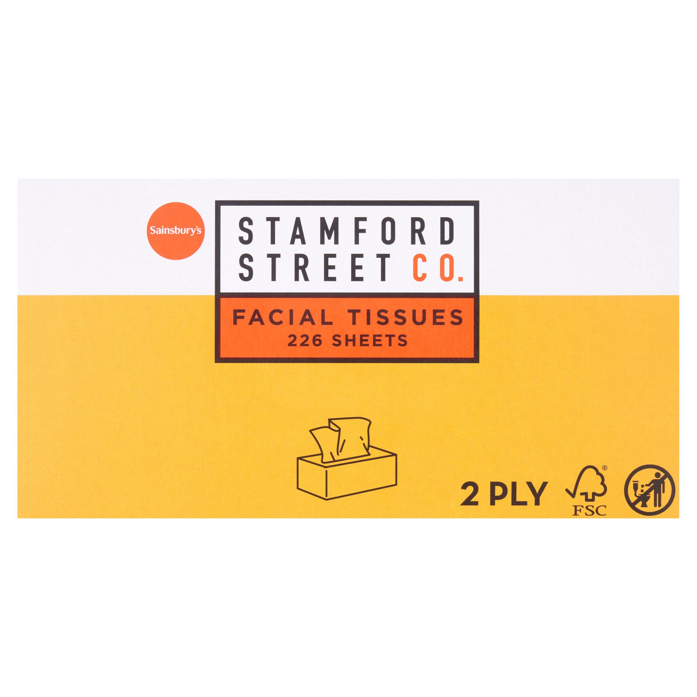 Stamford Street Co. facial tissues 226 sheets (British brand)