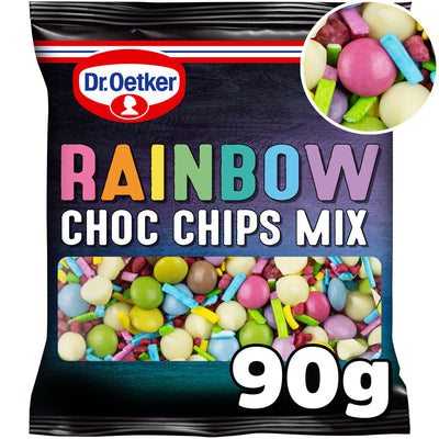 Sainsburys Dr. Oetker Rainbow Chocolate Chips Mix Cake Topping 90g- Buy online at McGrocer