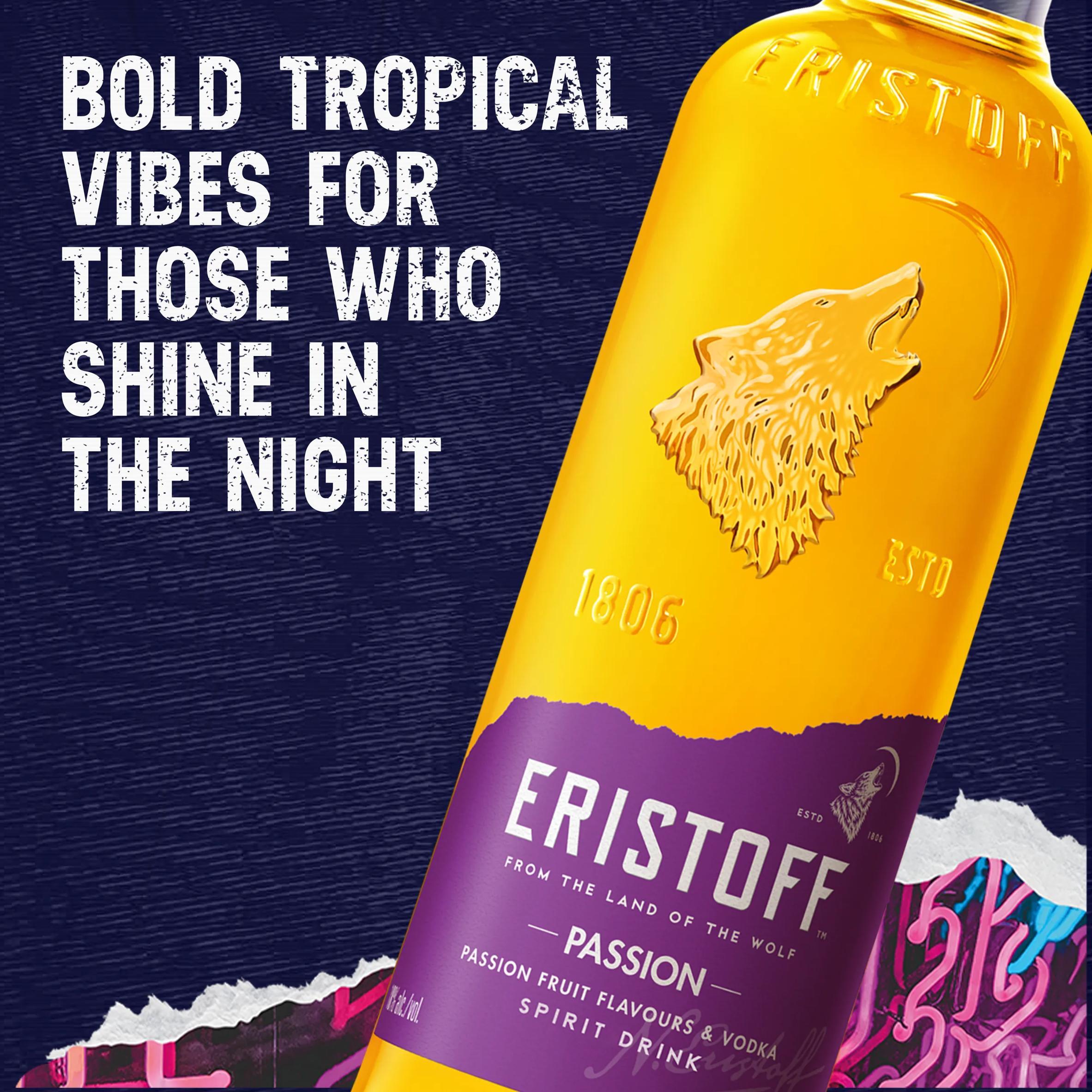 Eristoff passion fruit vodka 70cl - British product