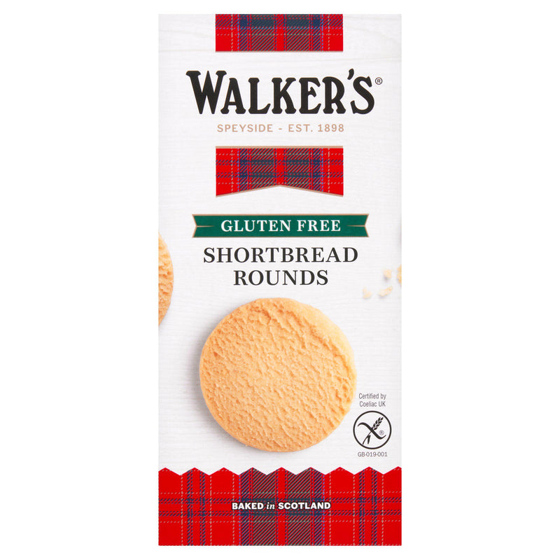 Walker's gluten free shortbread rounds 140g - British product