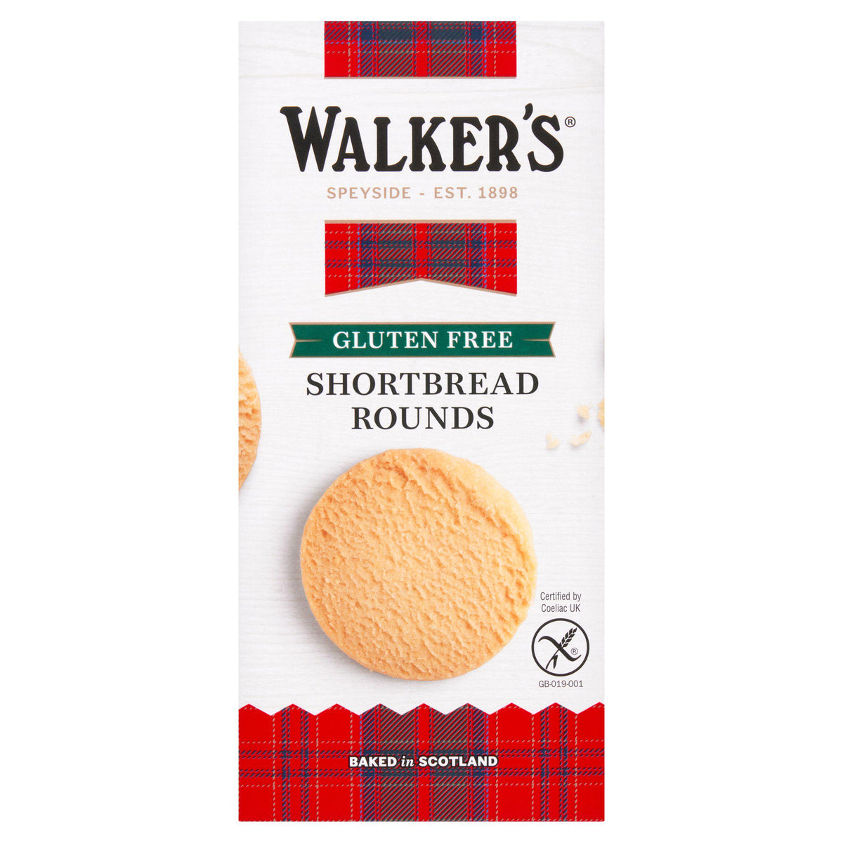 Walker's gluten free shortbread rounds 140g - British product