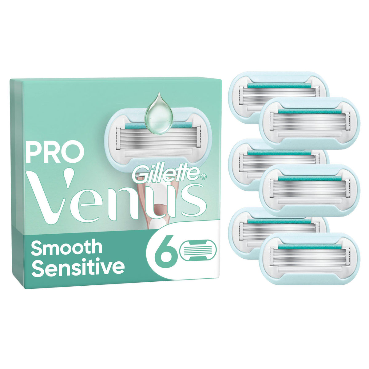 Venus sensitive razor blade refills 6-pack, UK version